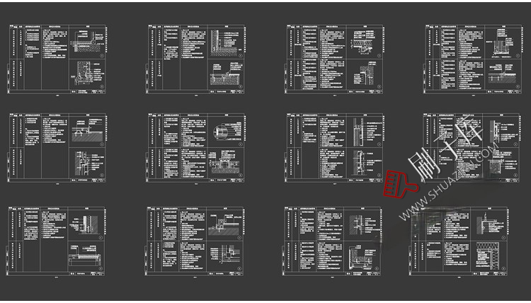 图片[9]-墙顶地天花吊顶石膏板室内CAD三大节点合辑含施工说明SU模型模块-刷子库