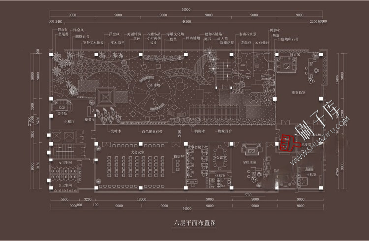 图片[11]-屋顶花园露台园林景观公园环境绿化方案小区cad平面图施工图图库-刷子库