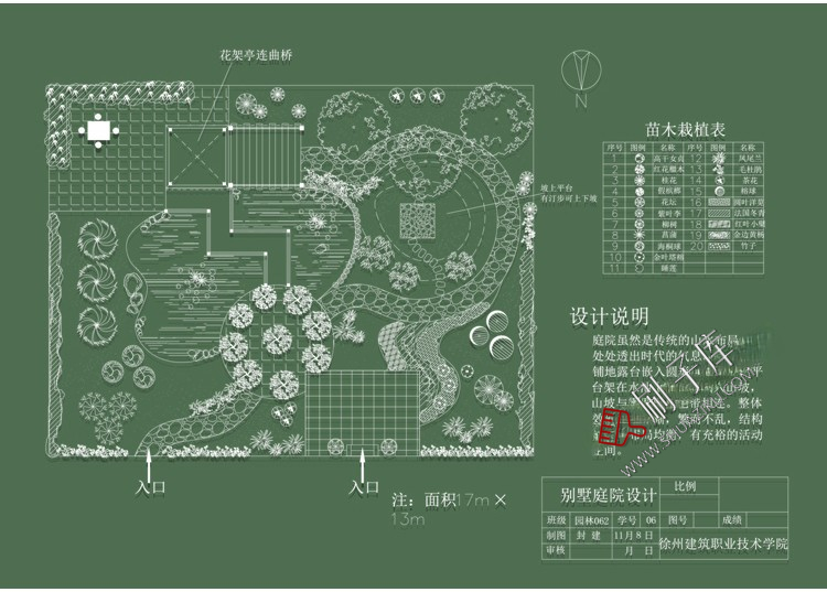 图片[5]-别墅花园庭院设计方案CAD图库平面图植物园林景观施工图图例素材-刷子库