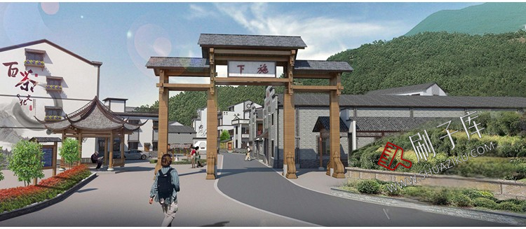 图片[11]-新中式美丽乡村农业生态旅游文化广场民宿公园建筑景观SU模型CAD-刷子库