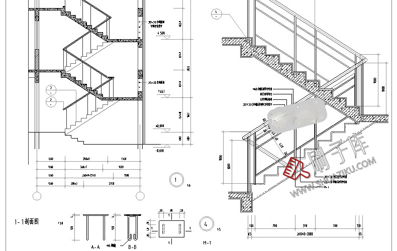图片[4]-建筑设计院CAD通用详图节点大样图楼梯地面屋面钢结构施工图素材-刷子库