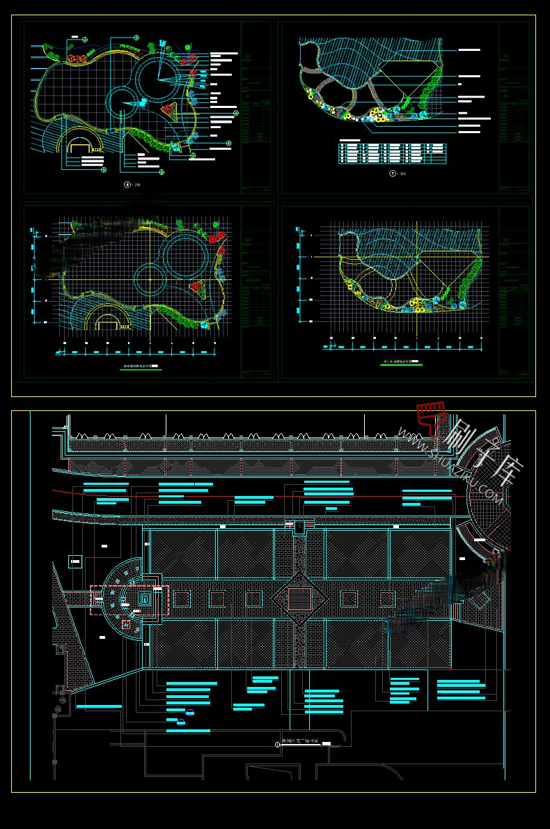 图片[14]-河道湿地公园广场现代社区园林景观规划平面设计方案CAD施工图纸-刷子库