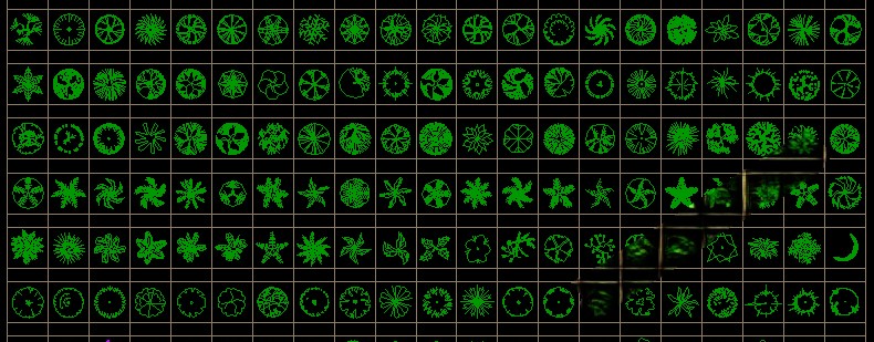 图片[8]-园林景观设计CAD植物图块人物平面立面铺装拼花施工图库图例素材-刷子库