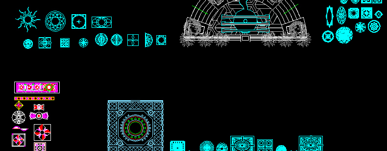 图片[21]-园林景观设计CAD植物图块人物平面立面铺装拼花施工图库图例素材-刷子库
