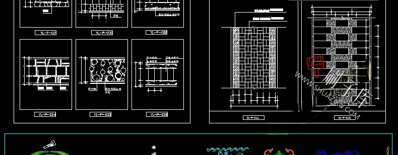 图片[32]-园林景观设计CAD植物图块人物平面立面铺装拼花施工图库图例素材-刷子库