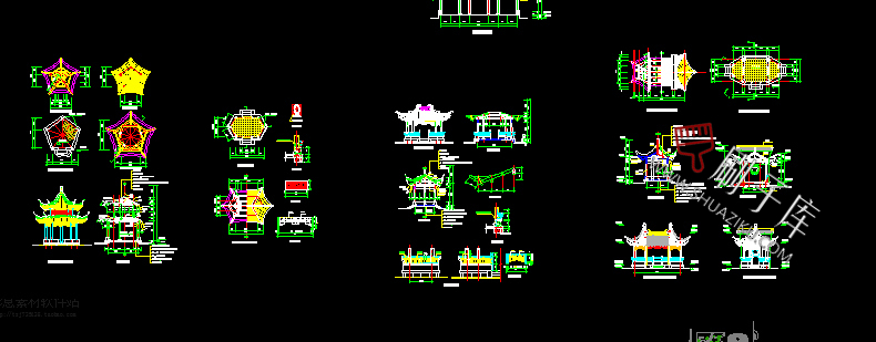 图片[37]-园林景观设计CAD植物图块人物平面立面铺装拼花施工图库图例素材-刷子库