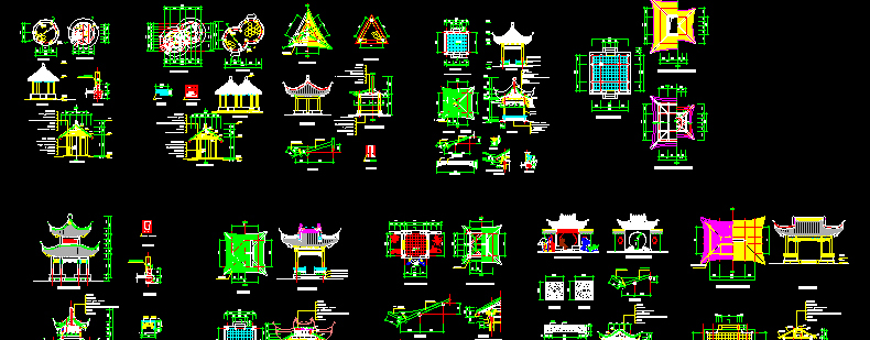图片[35]-园林景观设计CAD植物图块人物平面立面铺装拼花施工图库图例素材-刷子库