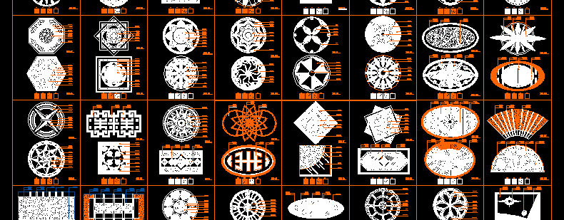 图片[49]-园林景观设计CAD植物图块人物平面立面铺装拼花施工图库图例素材-刷子库