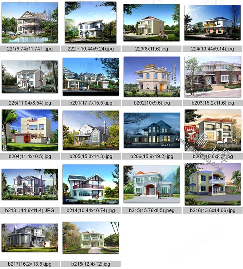 图片[28]-新农村自建房设计图房屋建筑结构效果一二层三层别墅CAD施工图纸-刷子库