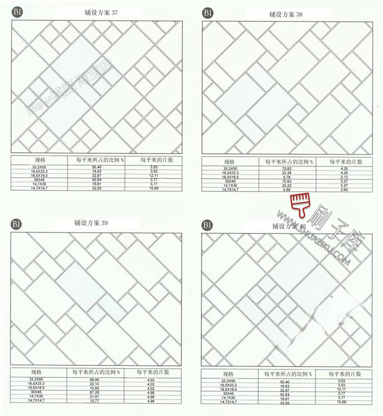图片[11]-CAD建筑园林道路地面广场铺装铺地纹理纹路填充图案自定义素材-刷子库