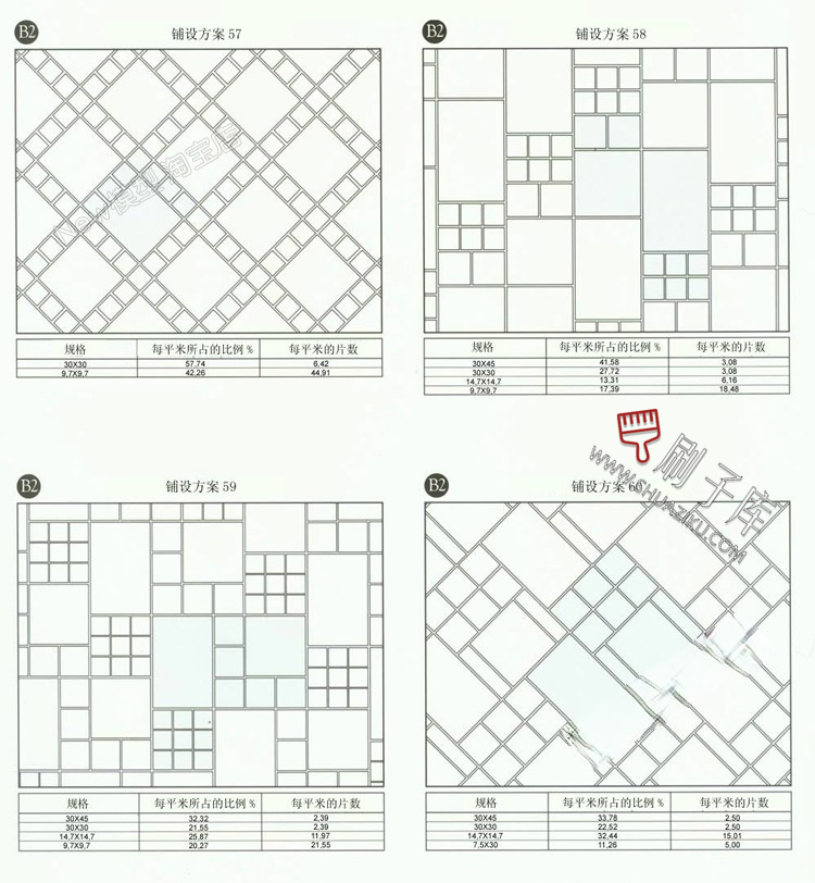 图片[16]-CAD建筑园林道路地面广场铺装铺地纹理纹路填充图案自定义素材-刷子库