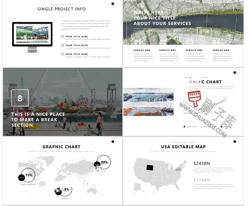 图片[10]-建筑景观园林规划作品集ppt模板国外小清新设计项目方案汇报排版-刷子库