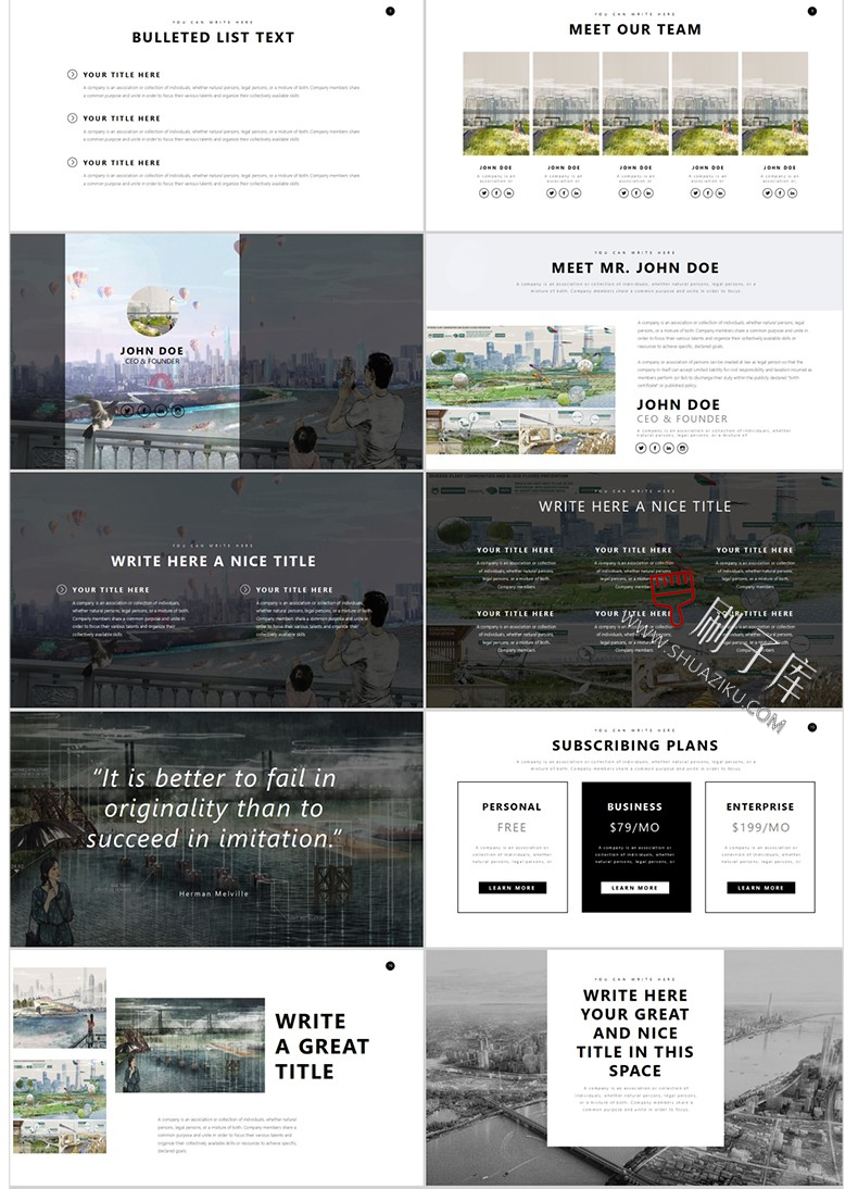 图片[12]-建筑景观园林规划作品集ppt模板国外小清新设计项目方案汇报排版-刷子库