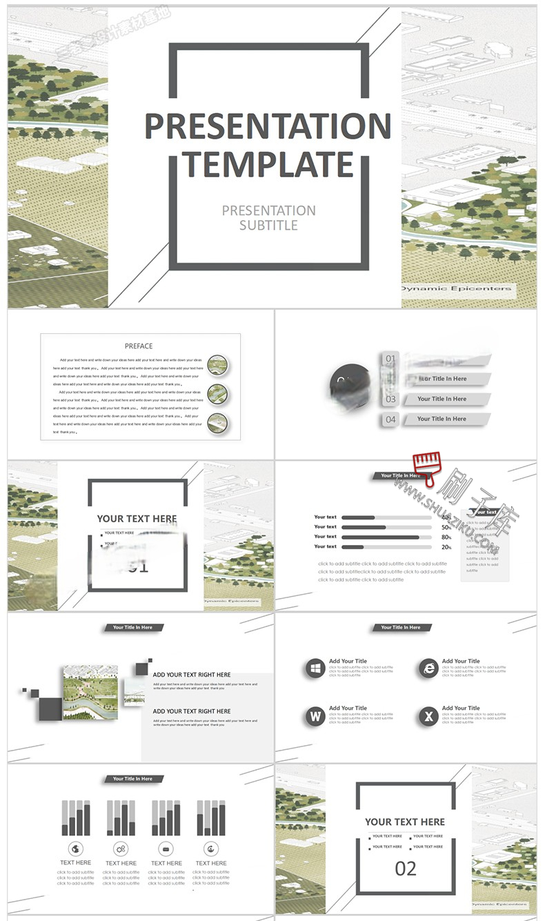图片[16]-建筑景观园林规划作品集ppt模板国外小清新设计项目方案汇报排版-刷子库