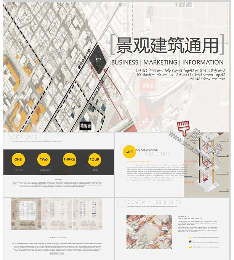 图片[22]-建筑景观园林规划作品集ppt模板国外小清新设计项目方案汇报排版-刷子库