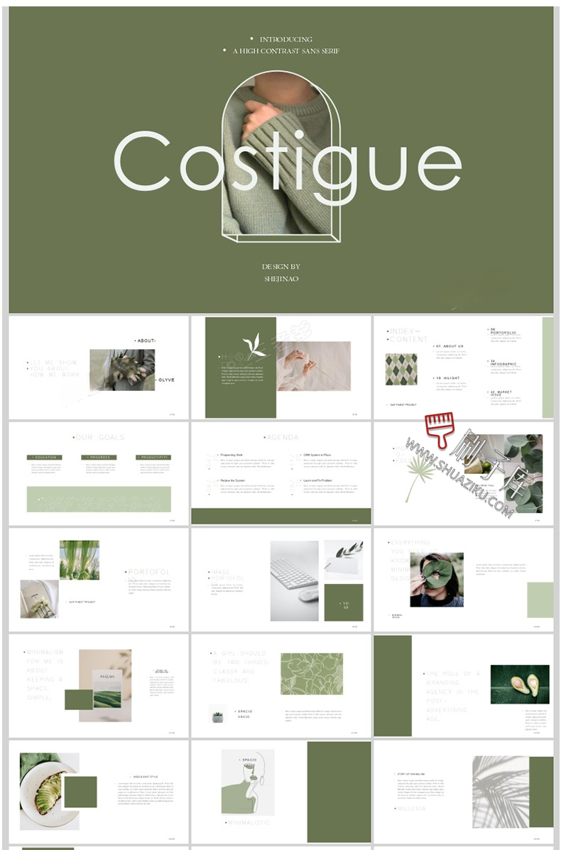 图片[16]-十二系-室内高端设计侘寂奶油风PPT模板排版方案汇报家居简约风格素材库-刷子库