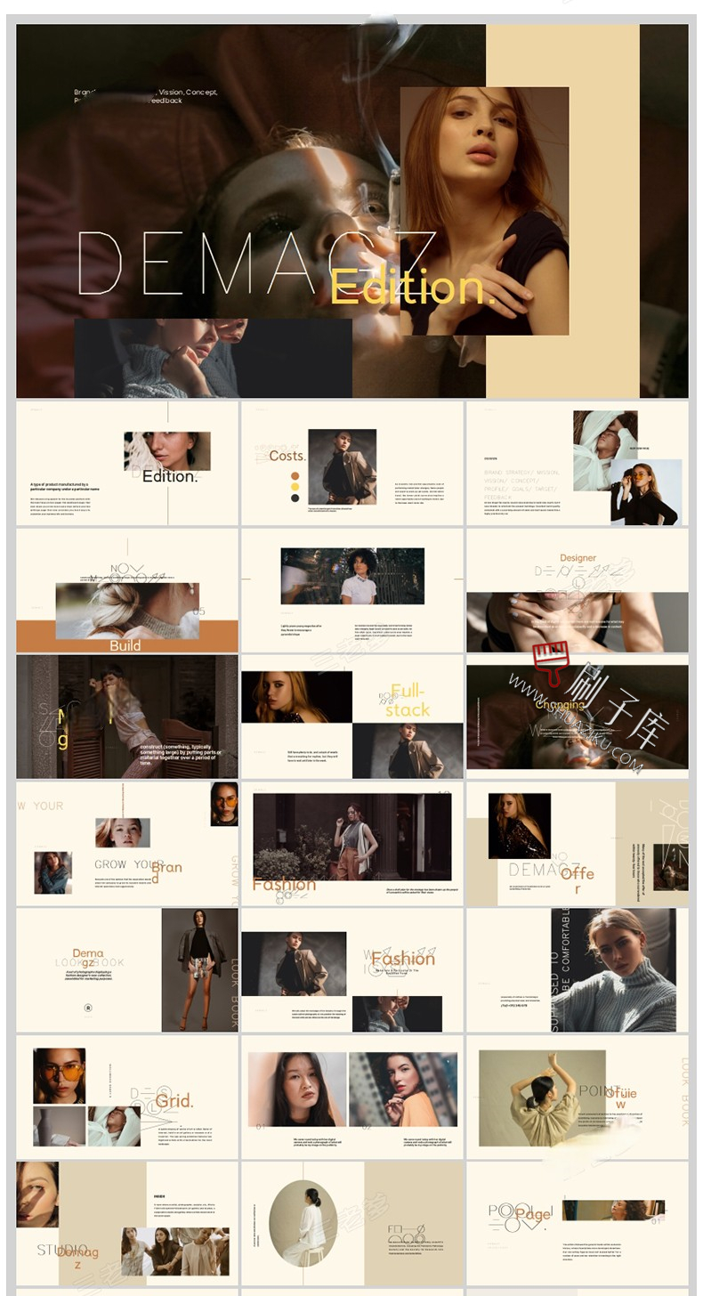 图片[22]-十二系-室内高端设计侘寂奶油风PPT模板排版方案汇报家居简约风格素材库-刷子库