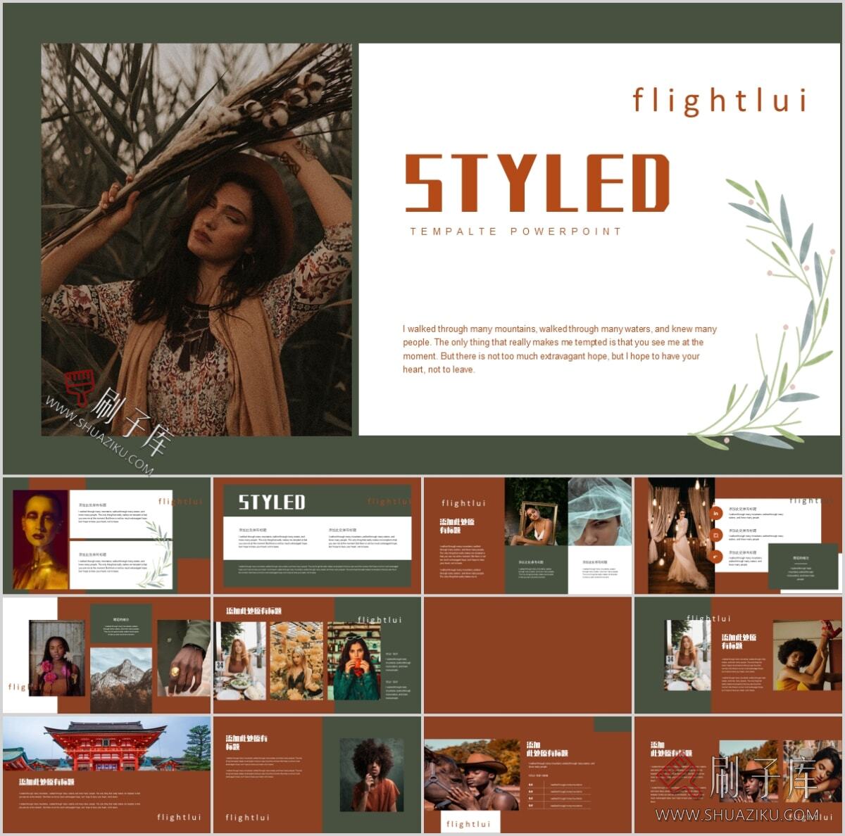 图片[59]-复古撞色系高级感PPT合集（68套）-刷子库