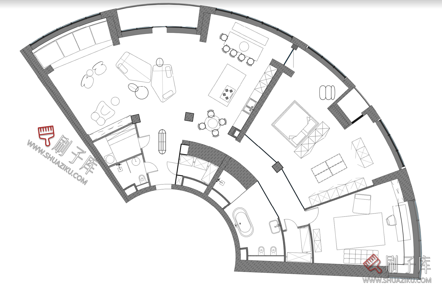 图片[4]-私宅-公寓-一至四居室空间平面图合集（945张）-刷子库