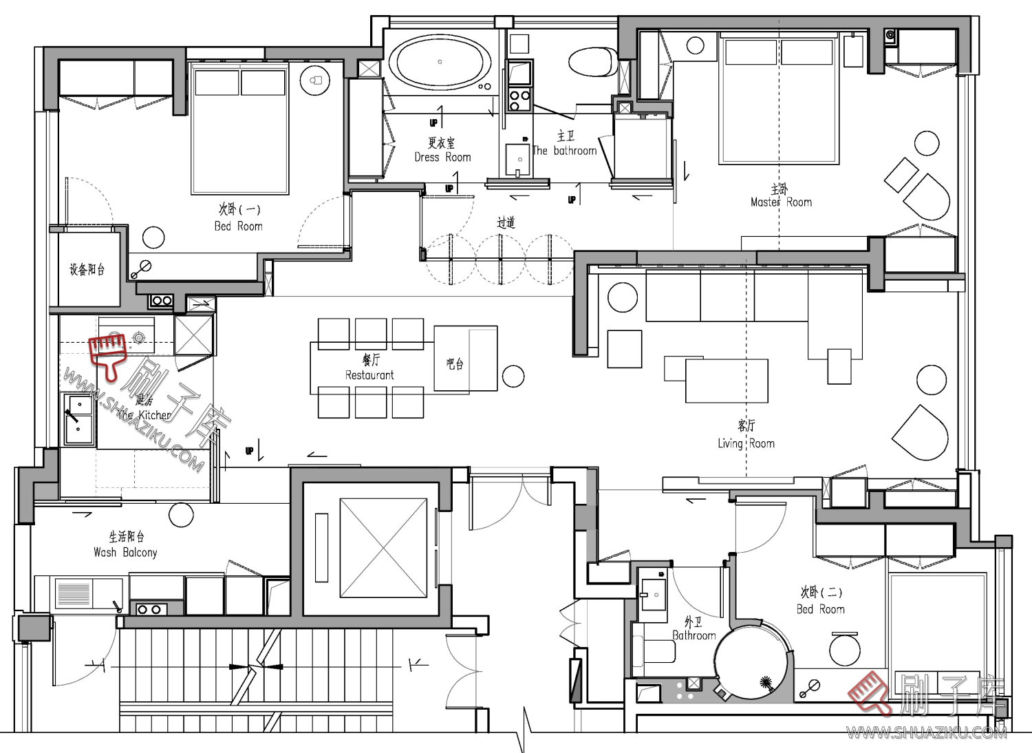 图片[18]-私宅-公寓-一至四居室空间平面图合集（945张）-刷子库