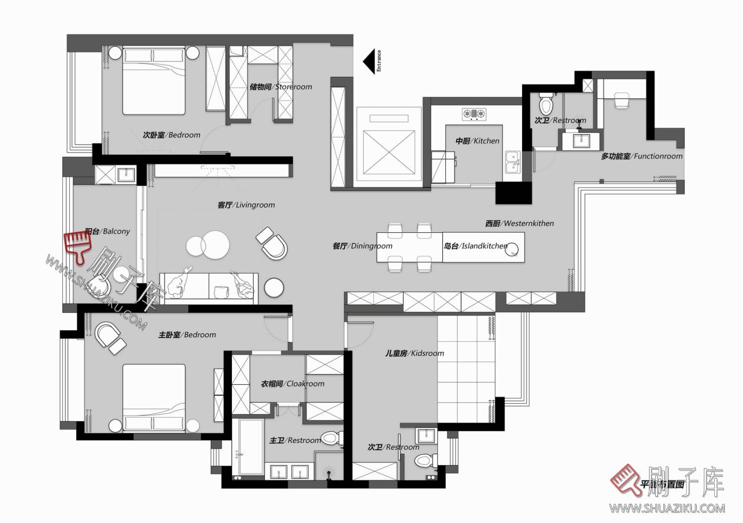图片[20]-私宅-公寓-一至四居室空间平面图合集（945张）-刷子库