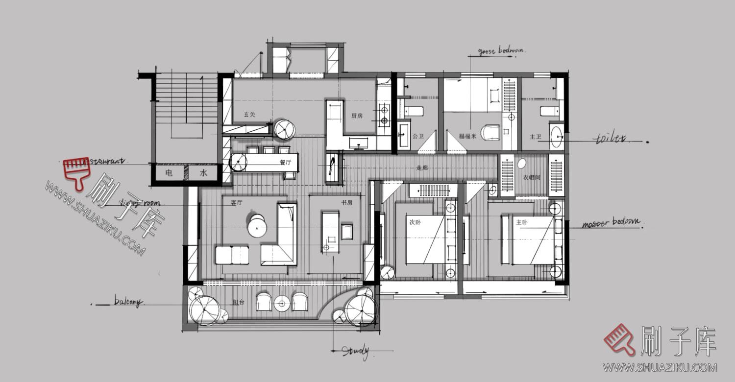 图片[21]-私宅-公寓-一至四居室空间平面图合集（945张）-刷子库