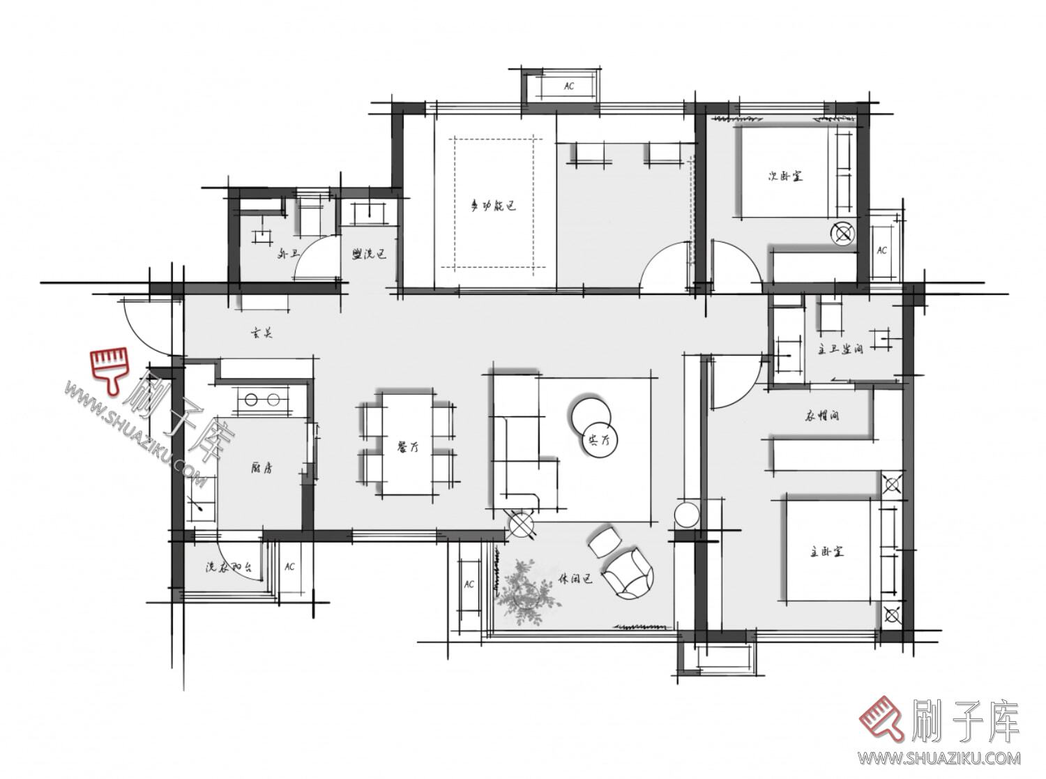 图片[24]-私宅-公寓-一至四居室空间平面图合集（945张）-刷子库