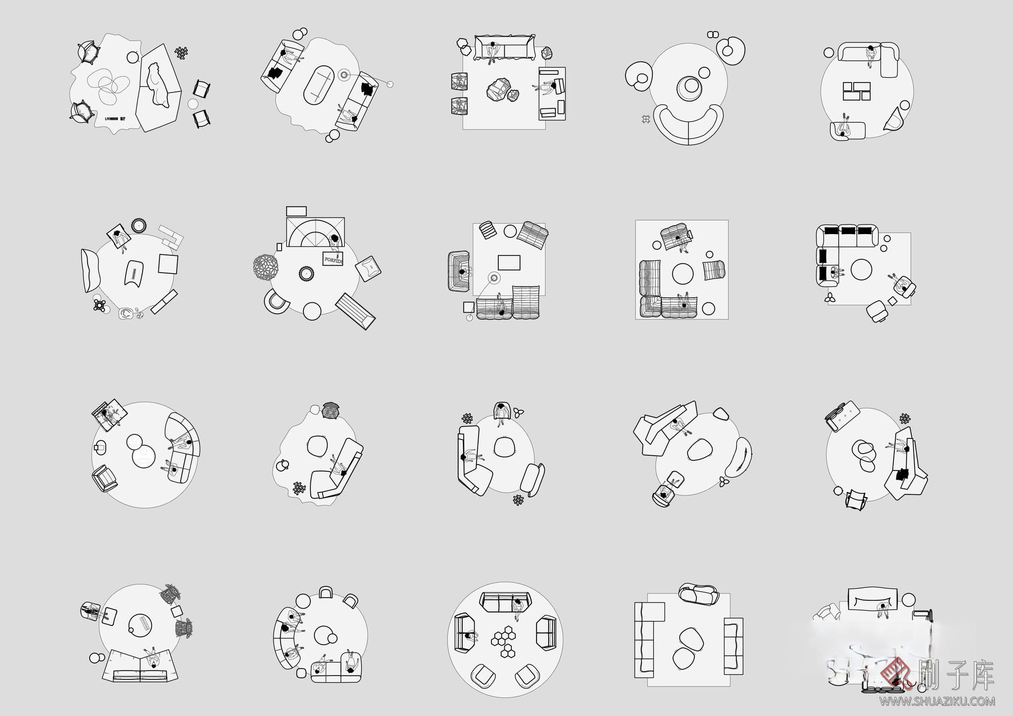 图片[3]-最新进口品牌沙发组合CAD图库-刷子库