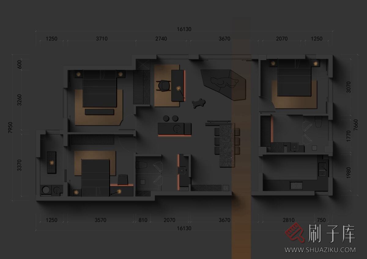 图片[3]-侘寂高级暗黑复古橙色系6套PSD源文件及色卡预设-刷子库