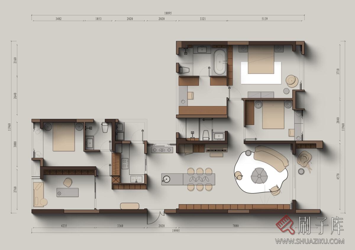 图片[4]-侘寂高级暗黑复古橙色系6套PSD源文件及色卡预设-刷子库