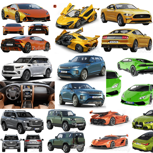 186 款交通工具专业车型-刷子库