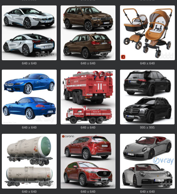 图片[3]-186 款交通工具专业车型-刷子库