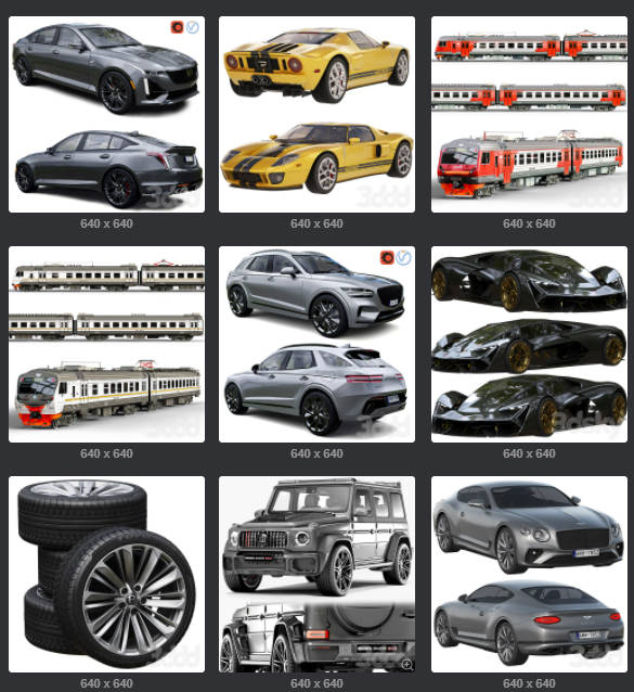 图片[11]-186 款交通工具专业车型-刷子库