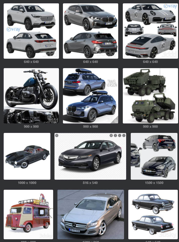 图片[13]-186 款交通工具专业车型-刷子库