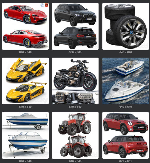 图片[12]-186 款交通工具专业车型-刷子库