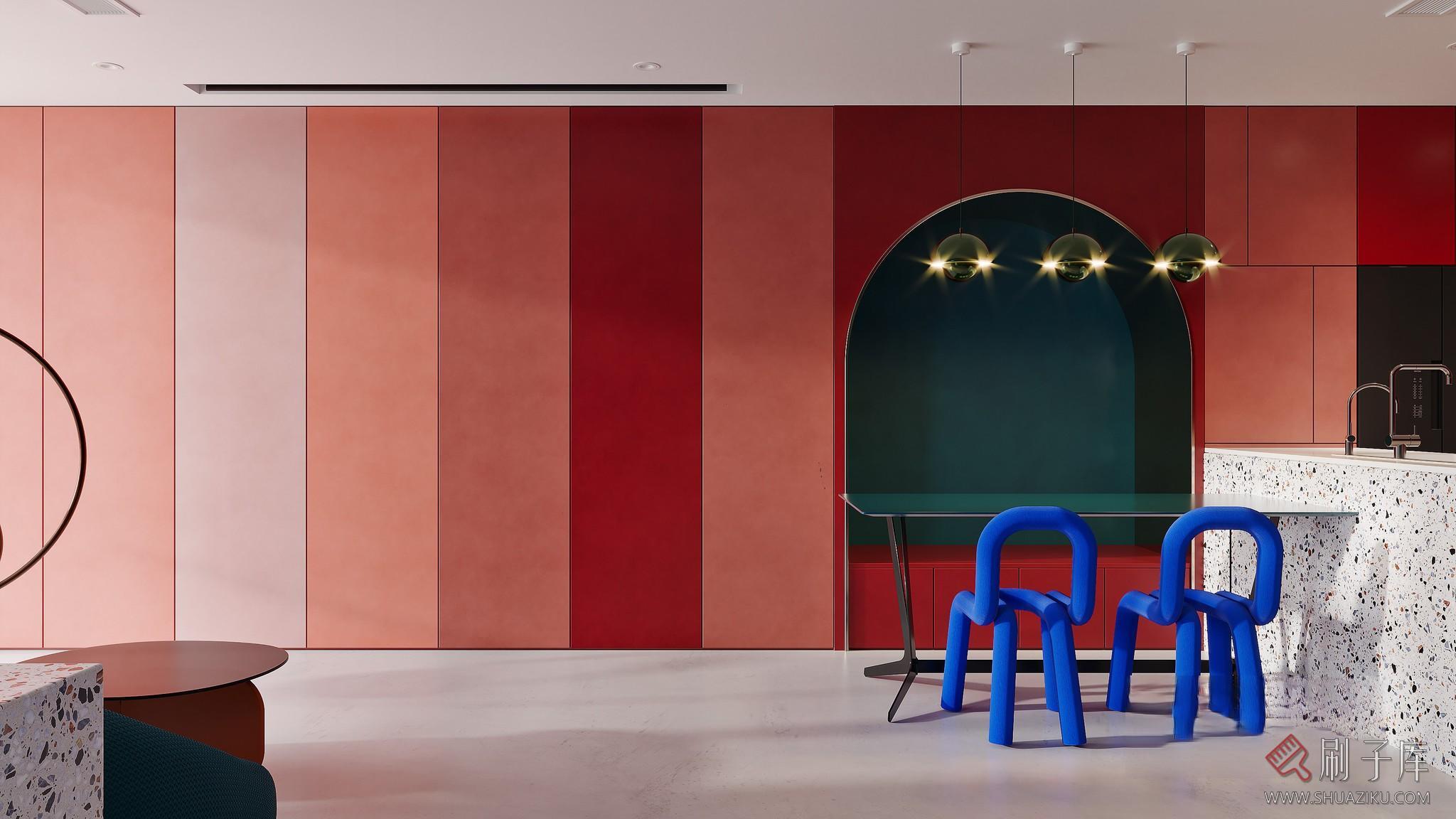 图片[4]-单身公寓客餐厅写实场景-刷子库