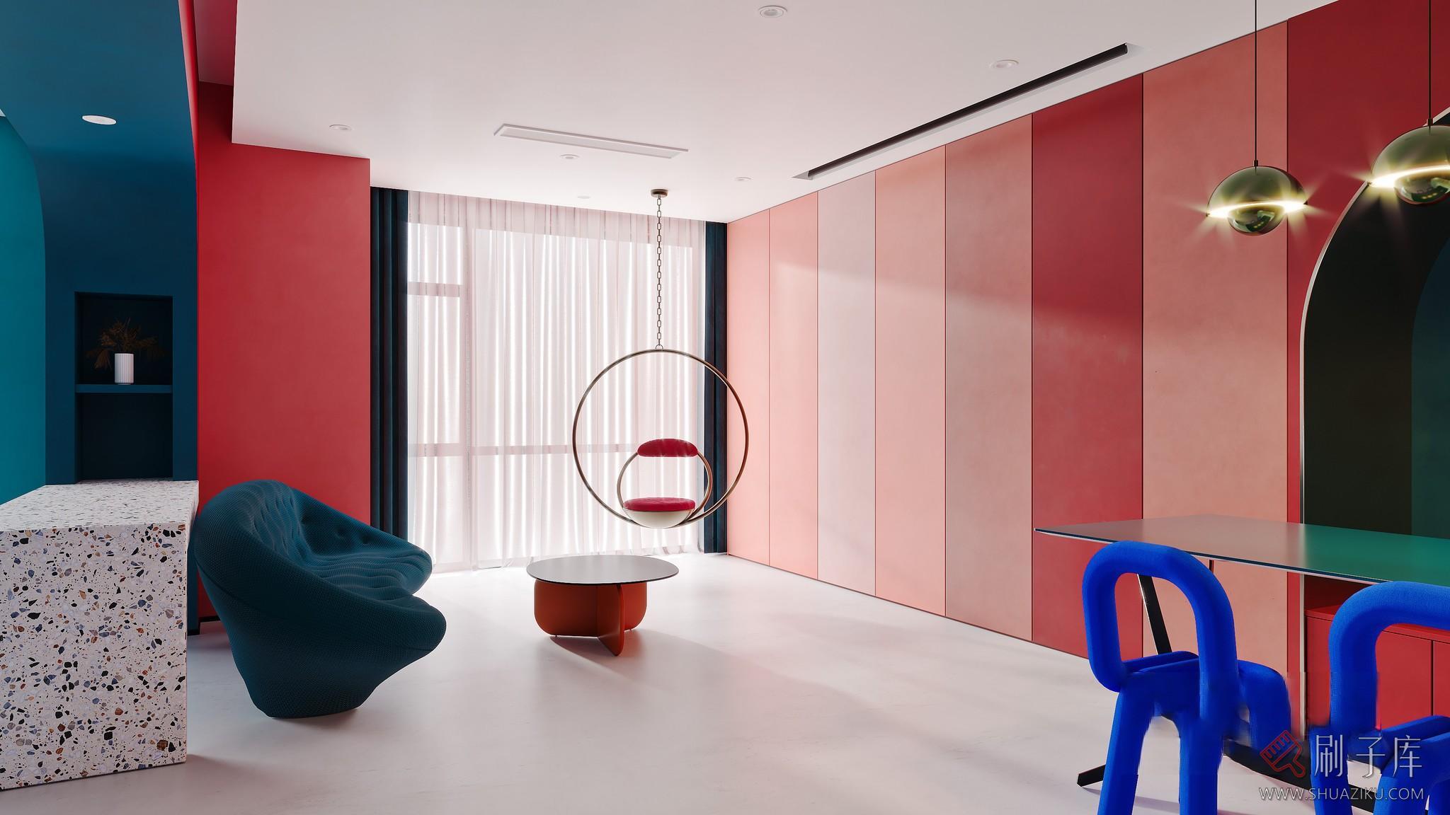 图片[5]-单身公寓客餐厅写实场景-刷子库