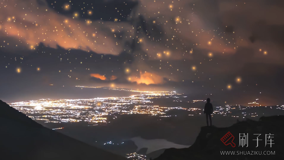 图片[3]-PS笔刷：Visualsofjulius 灯笼萤火虫剪影瀑布银河系头发草毛皮北极光雾云-刷子库