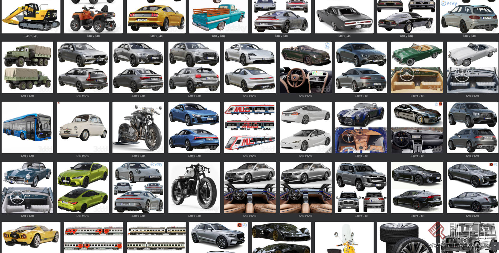 图片[4]-交通工具专业车型3dmax模型186 款-刷子库