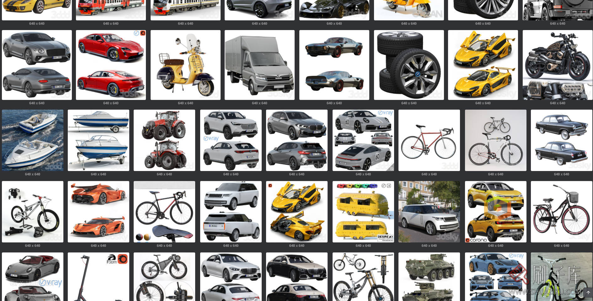 图片[5]-交通工具专业车型3dmax模型186 款-刷子库