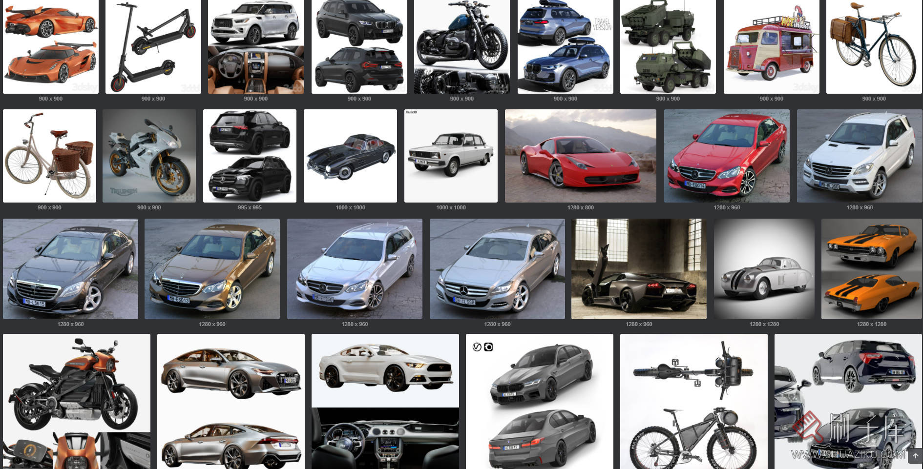 图片[6]-交通工具专业车型3dmax模型186 款-刷子库