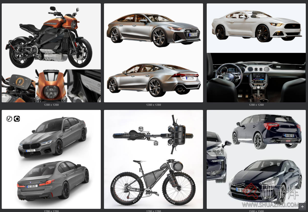 图片[1]-交通工具专业车型3dmax模型186 款-刷子库