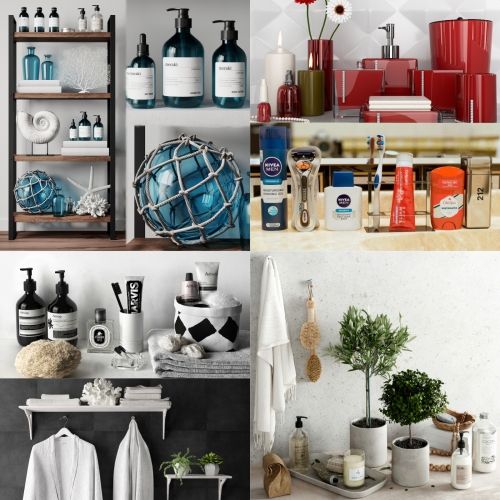 3dmax浴室装饰摆件模型25个-刷子库