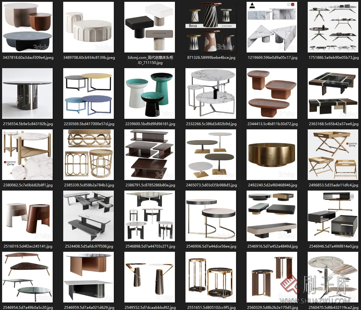 图片[17]-3dsky茶几 边几高质量模型600个-刷子库