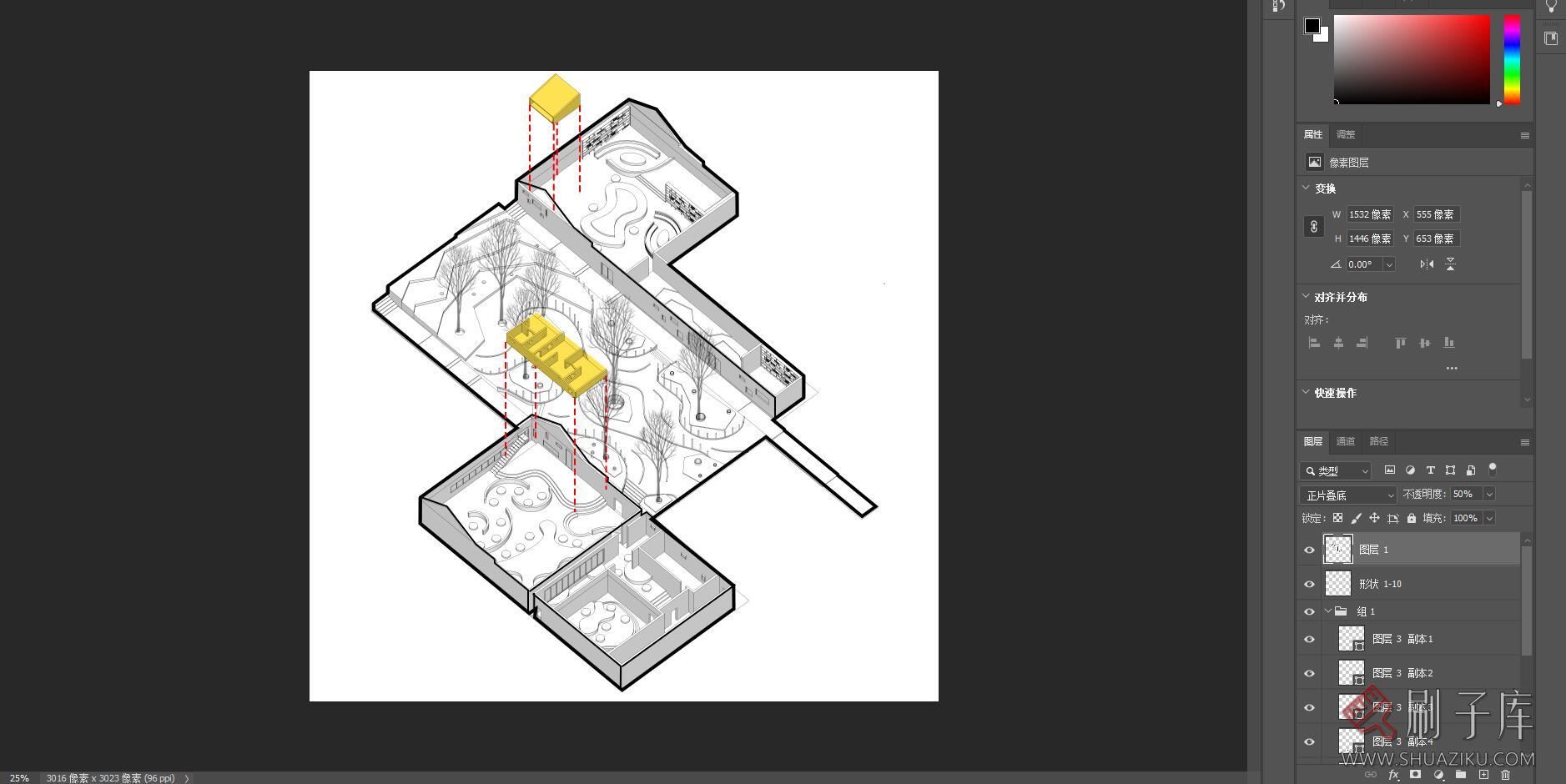 10个创意爆炸分析图源文件-PSD-3