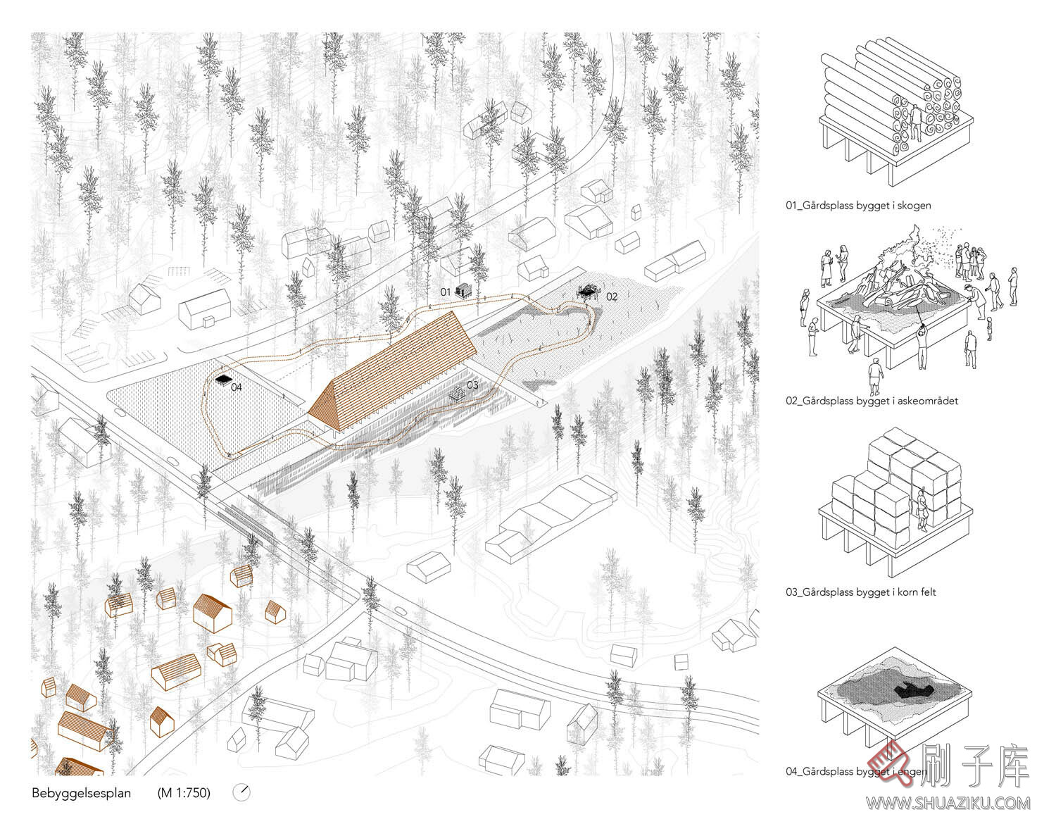 【设计师必备】120张街道景观创意分析图-3