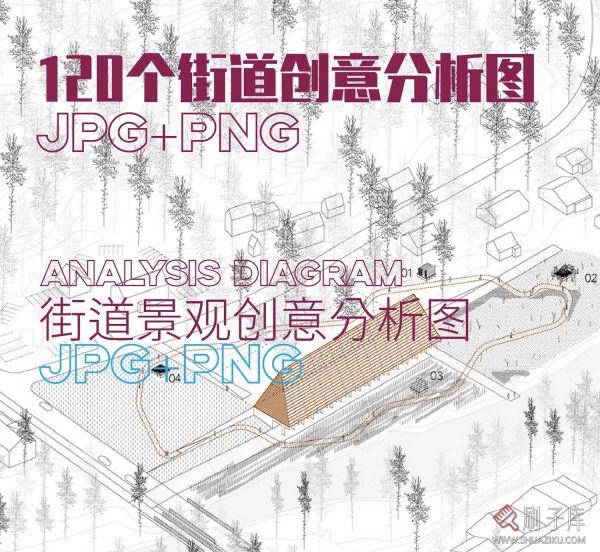 【设计师必备】120张街道景观创意分析图-刷子库