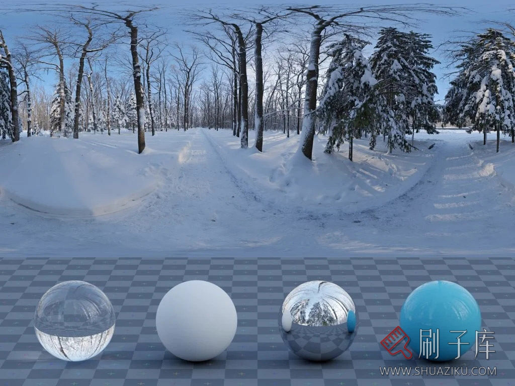 [顶级贴图]10个雪景360°HDR贴图-4K+8K分辨率-5