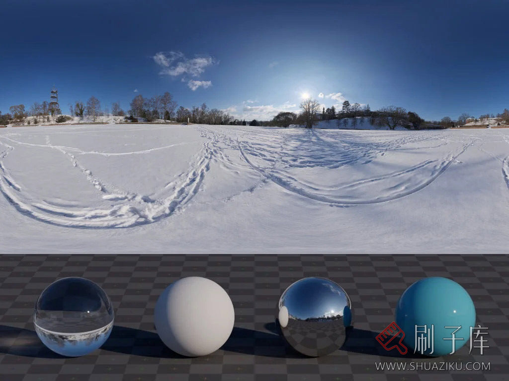 [顶级贴图]10个雪景360°HDR贴图-4K+8K分辨率-4
