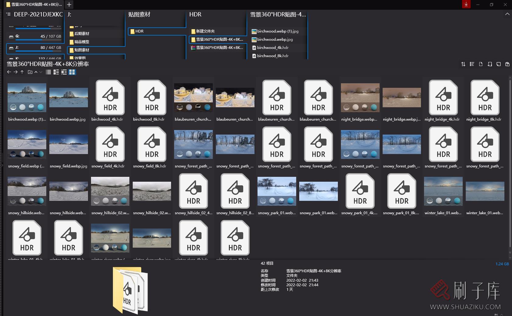 [顶级贴图]10个雪景360°HDR贴图-4K+8K分辨率-1